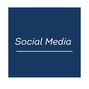 Social Media with Blue square logo 